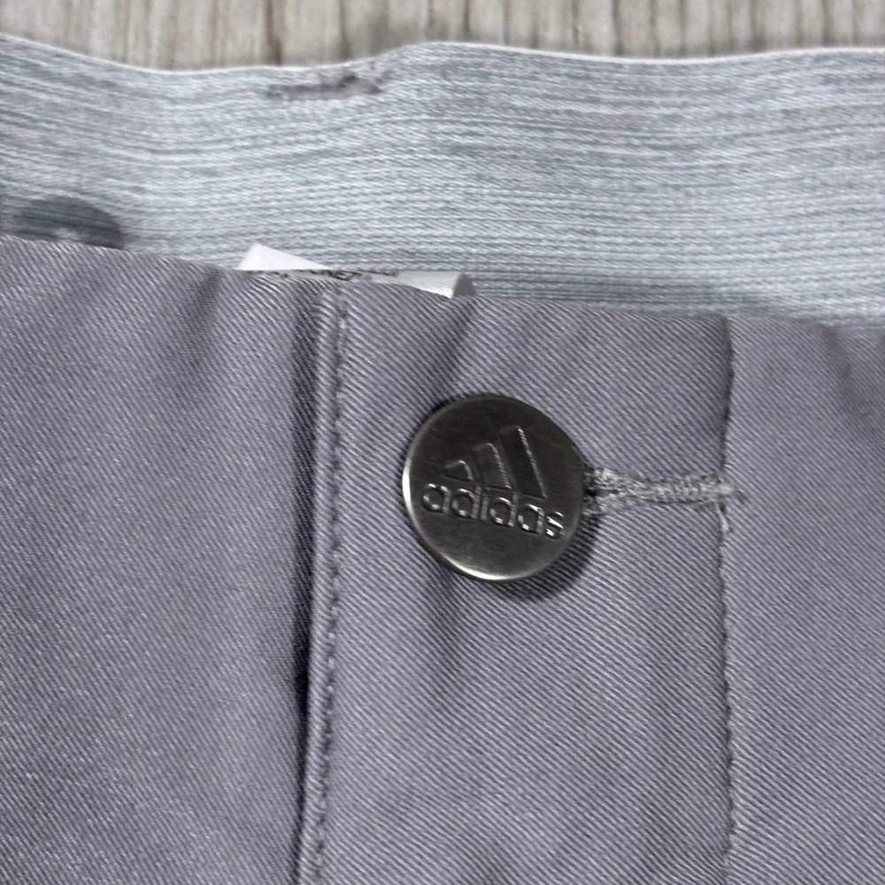 Adidas Mens‎ Ultimate365 Golf Pants Gray Flat Front Tapered Leg 38x34 Stretch